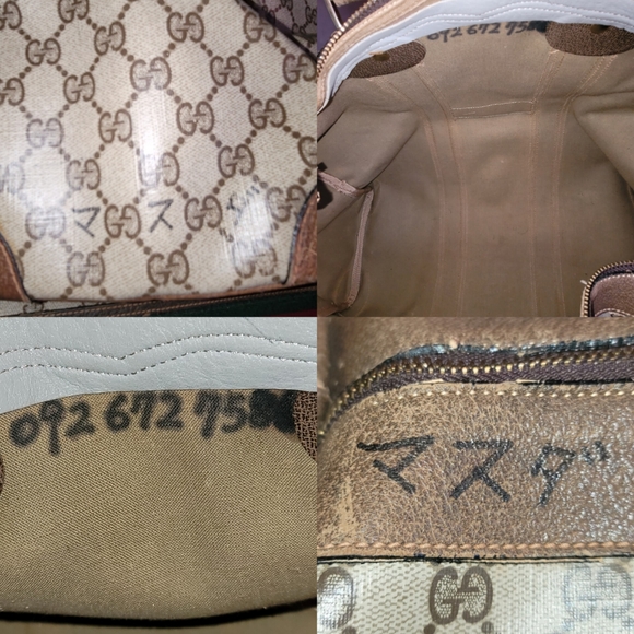 Gucci Gg Supreme Canvas Sherry Web Ophidia Duffle Gym Travel Weekend Bag Authent - Picture 7 of 15